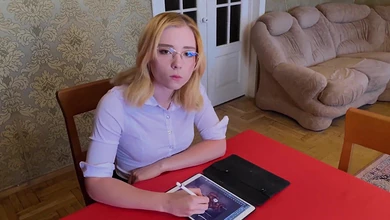 Озабот разложил на столе деловую блондиночку и насильно заставил бедняжку ебаться